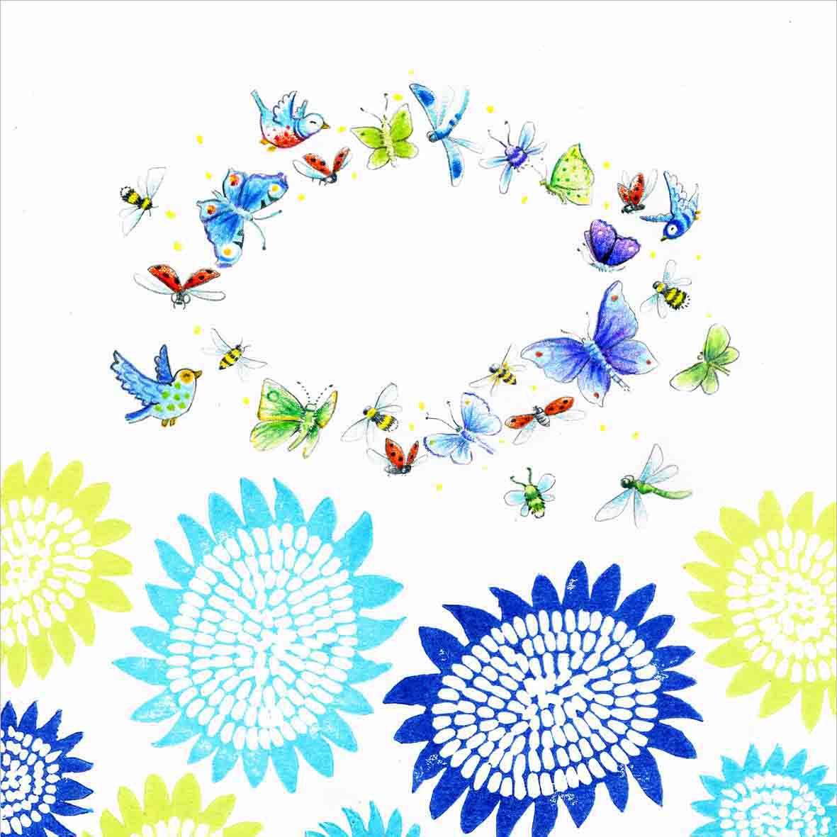 geboortekaart vlinders happy flow