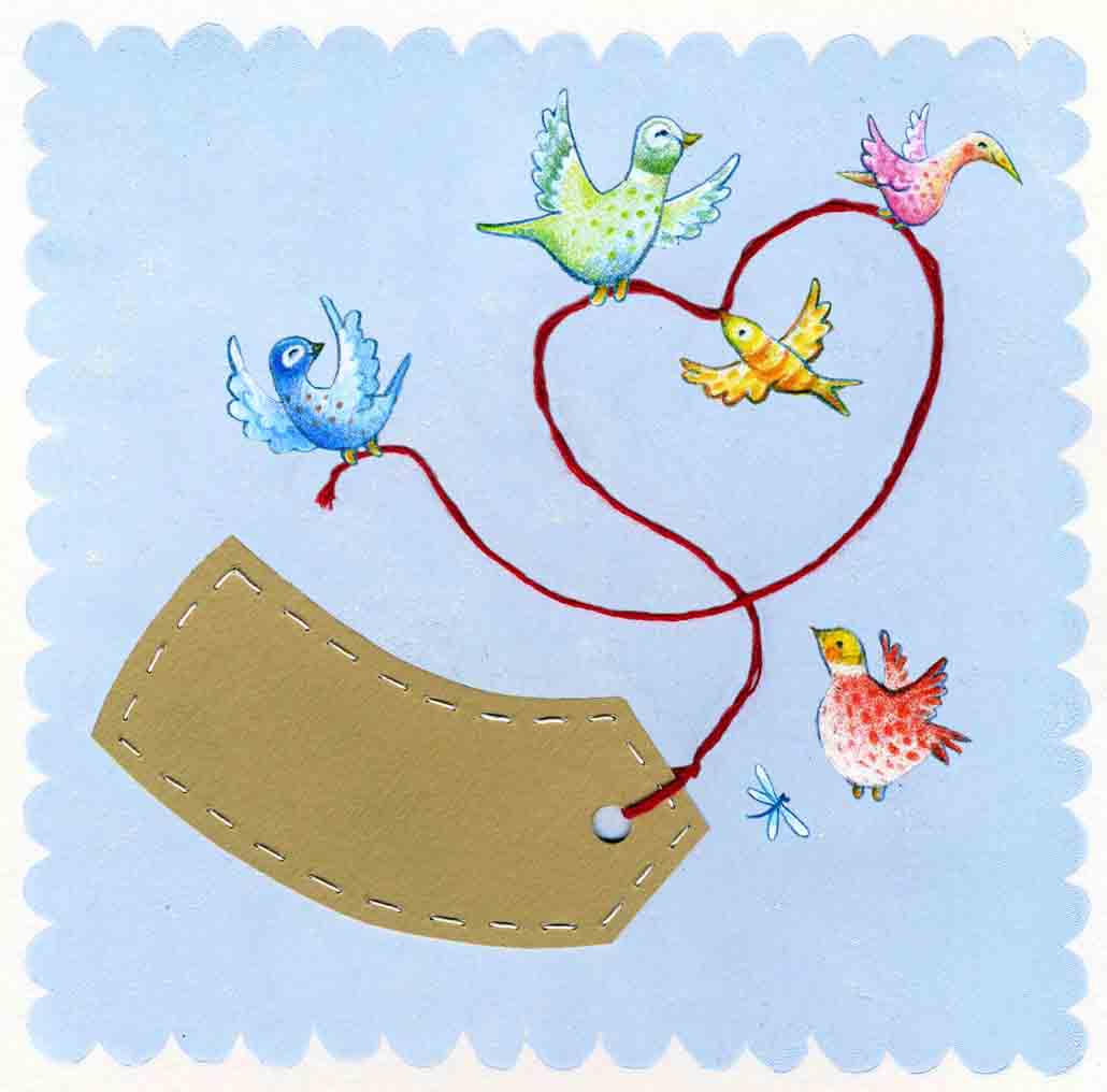 geboortekaart vogels happy flow